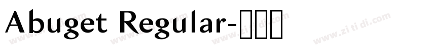 Abuget Regular字体转换